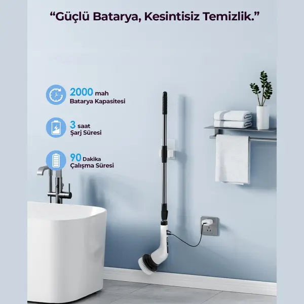 Super Cleans™ Şarjlı Temizlik Fırçası Seti